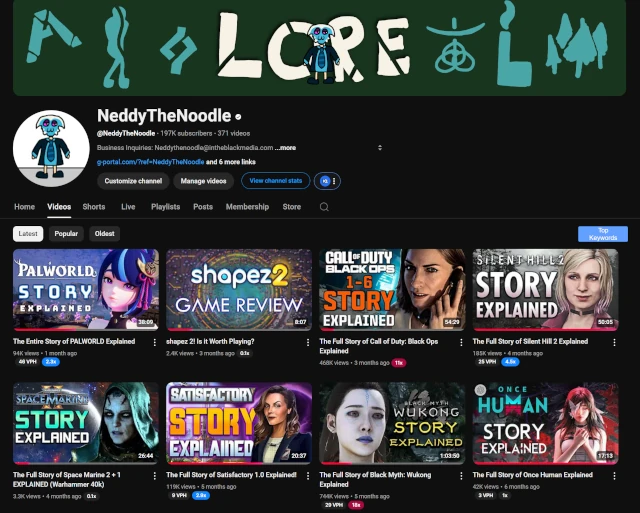 NeddytheNoodle channel preview